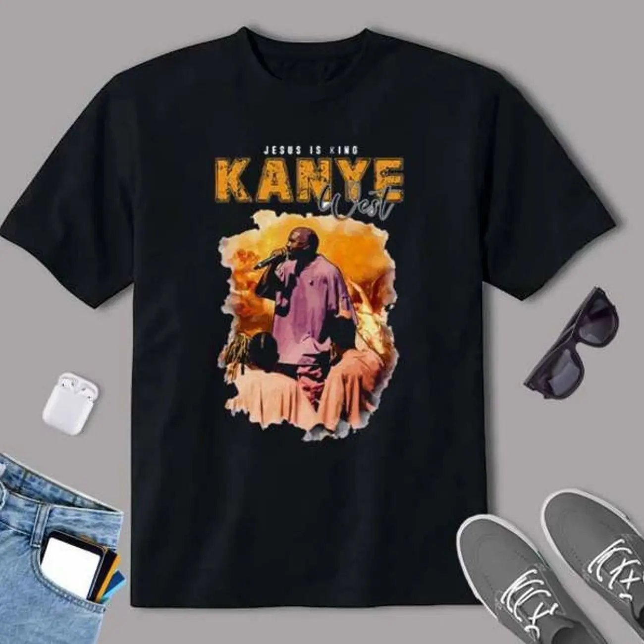 Kanya West Vintage Style Graphic T-Shirt 79D