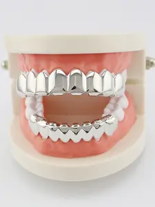 Men Solid Dental Brace Jewelry Copper Silvery Body Jewelry