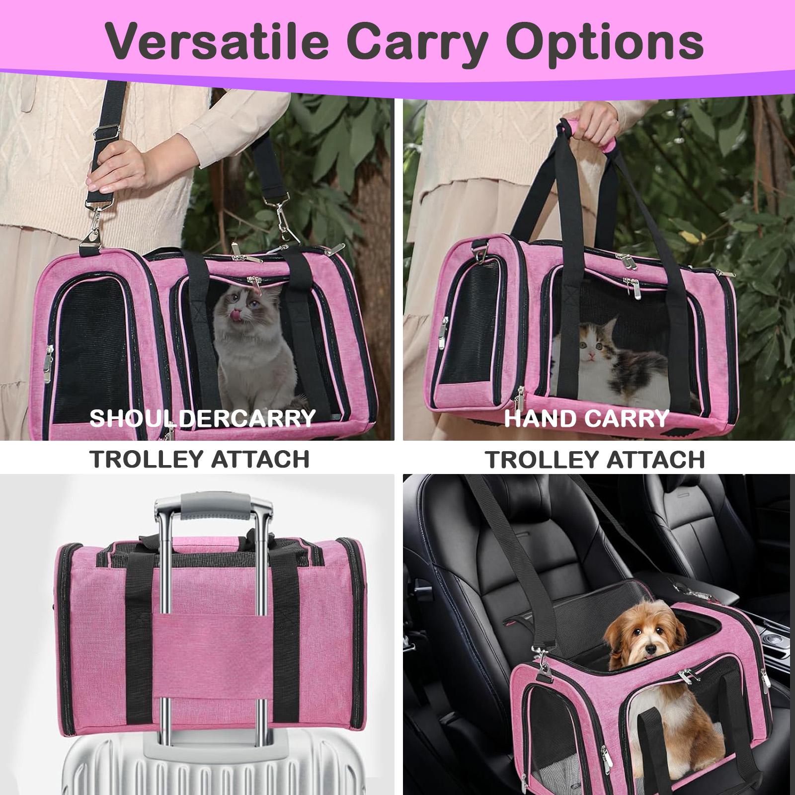 COZPAW Large Cat Carriers Dog Carrier Pet Carrier for Large Cats Dogs Puppies up to 25Lbs, Big Dog Carrier Soft Sided, Collapsible Travel Puppy Carrier - Large