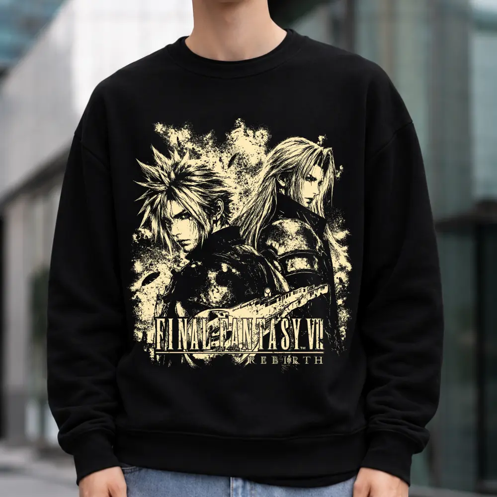 Cloud Strife Sephiroth T-Shirt Sweatshirt Hoodie Final Fantasy VII Rebirth Game Shirt, Gift For Fans, Unisex Game Graphic Print Tee