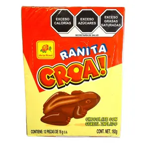 RANITA GROA! CHOCOLATE CON CEREAL INFLADO 12 PC DISPLAY BOX