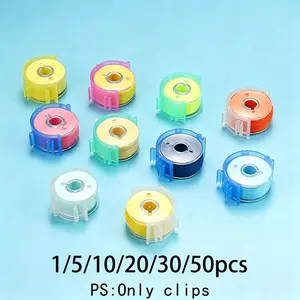 1/5/10/20/30/50pcs Sewing Bobbin Holder, Colorful Sewing Bobbin Small Clips, Prevent Thread Tails from Unwinding, No Loose Ends or Thread Tails Spool Clip Spool Protector, Spool Top Fits All Popular Spool Sizes