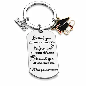 Graduation Season Keychain  (Unisex)| Class of 2026 Inspirational Quote Keychain| Stainless Steel Graduation Keepsake| A Perfect Graduation  for Daughters, Sons, or Close Friends| Graduation Congratulatory Accessory Gift
