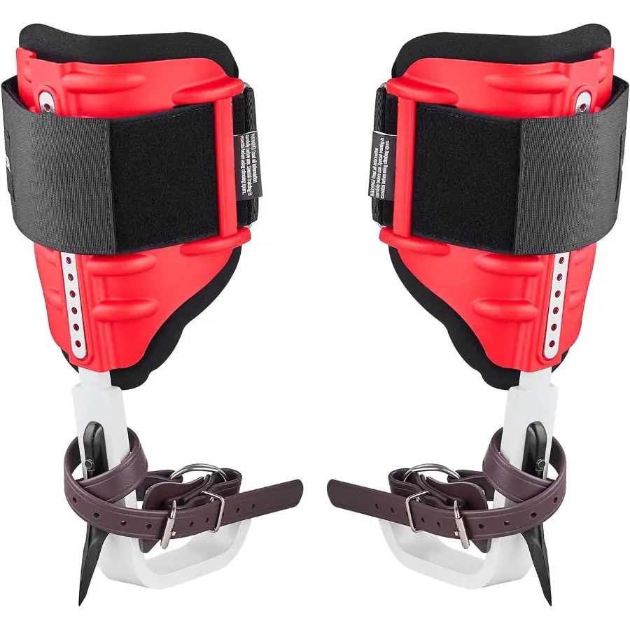 Tree Climbing Spikes Set,Tree Climbing Gear, 1 Pair Alloy Steel Climbing Spurs VEVOR Climbing Spike Kit With Harness