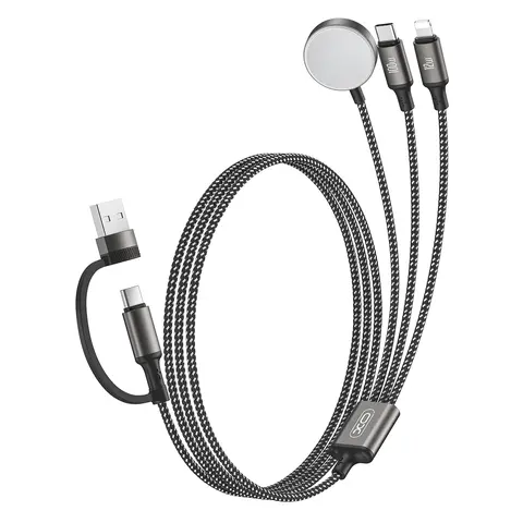 100W USB-C Mobile Charger Set - 3-in-2 Universal Electronic Adapter, Ultra Fast Type C Plug, 480Mbps Multi-Device Cable for 100W Power Needs, Cellphone/Smartphone, iWatch Ultra/SE/10-1, iPhone17-11, Galaxy S23, iPhone Charger & Accessories