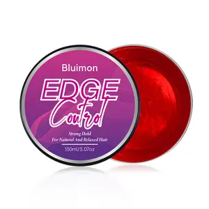 Bluimon Edge Control Gel with Castor Oil Non-Greasy Non-Flaking No White Cast Long Lasting Supports Hair Growth Natural Formula for All Hair Types 5.07 Fl Oz