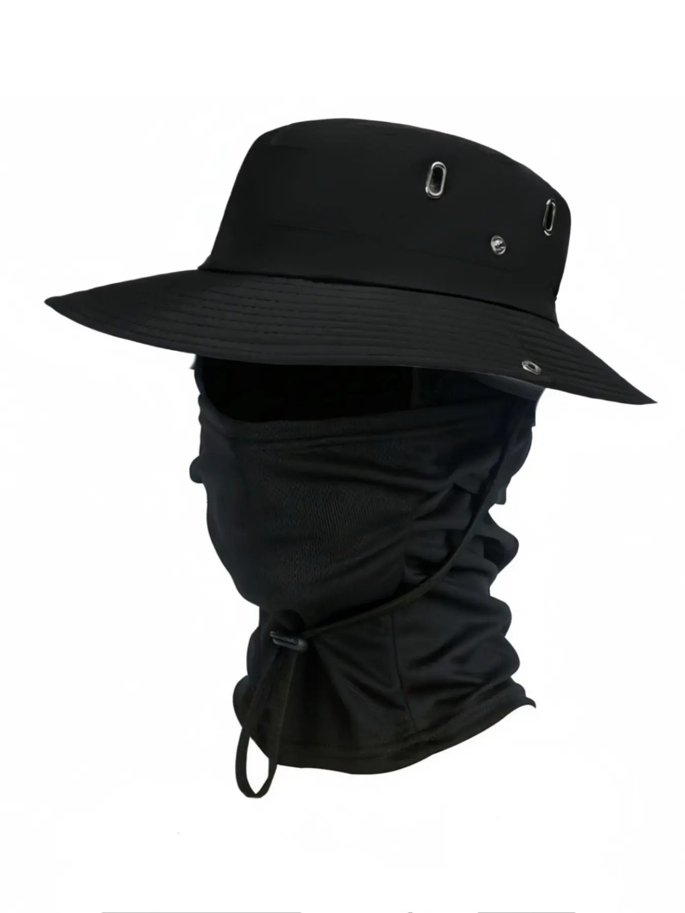 2pieces Sun Hats For Men Women Bucket Hat+Ski Mask UPF 50+ Boonie Hat Foldable UV Protection Hiking Beach Fishing Summer