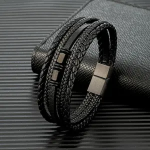 Punk Men Jewelry Non-fading Screw Parts Leather Bracelet Fashion Cuff Charm Bracelet for Men Jewelry Street Gifts
