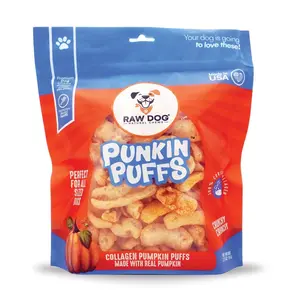 Raw Dog Natural Chews Punkin Puffs w/ Beef Collagen