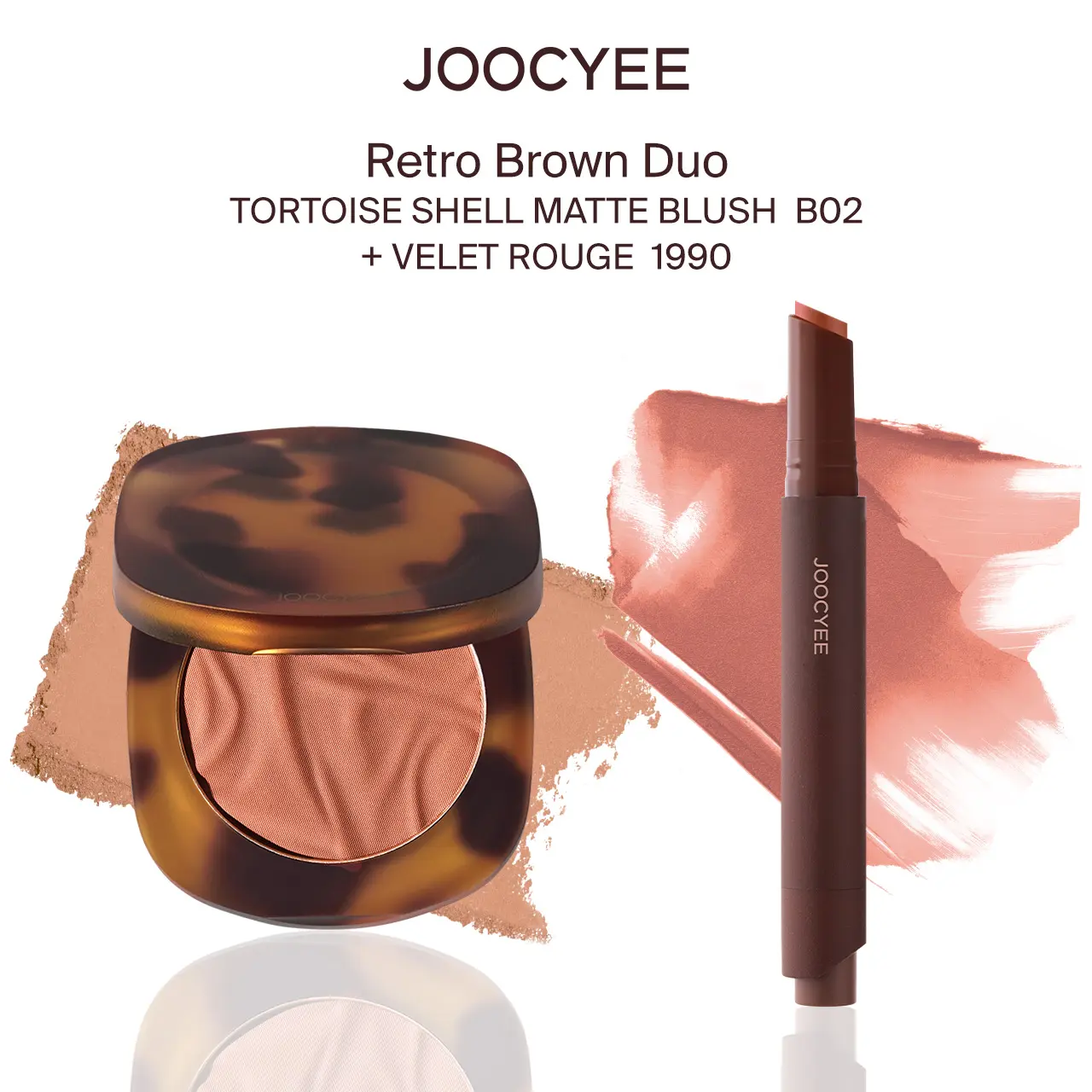 [Live] JOOCYEE Tortoise Shell Matte Blush & Velvet Rouge Cosmetic, Silky Smooth Makeup for Daily Use