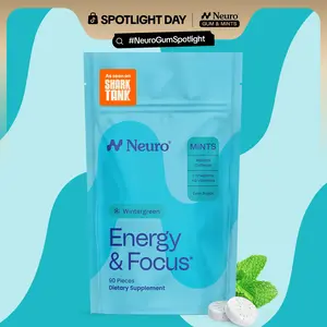 Neuro Energy Caffeine Mints (90 Pieces) - Sugar-Free Nootropic Mints for Energy & Focus with L-theanine, Natural Caffeine, Vitamin B12 & Vitamin B6 - Wintergreen Flavor