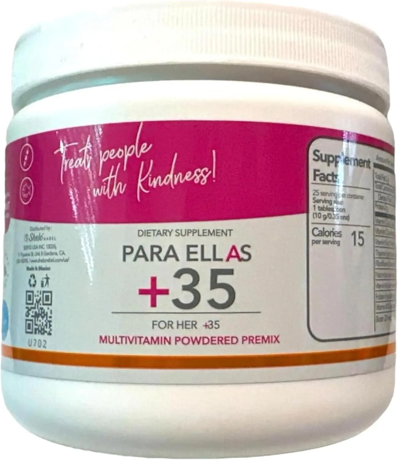 Sheló Nabel Multivitamin Powdered Premix 8.81oz for Her+35 Nutritional Supplements