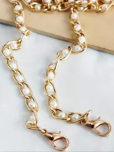 Faux Pearl Chain Shoulder Strap, Casual Adjustable Strap, 23.62-43.31inch Replacement for Crossbody Bag & Handbag, Stylish Long Cross Body Design