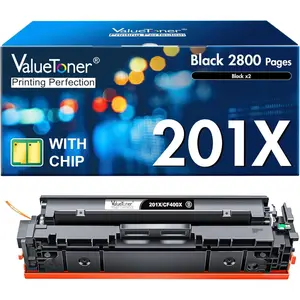Compatible Toner Cartridge Replacement for HP 201X Black, HP 201A CF400X High Yield, for HP Color Laserjet Pro MFP M277n, M277dw, M277c6, M252n, M252dw, M274n, M252, M277 Series Printers (1 Pack)