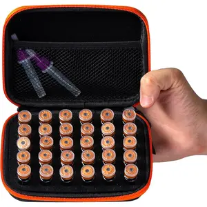 30 Slot Peptide Vial Case| 3ml Travel Storage for Peptides, Insulin & GLP-1 - Lightproof Protective Case Healthcare