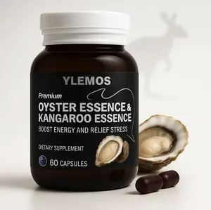 Ylemos Oyster & Kangaroo Essence Vitamin Supplement - 60 Capsules - 18 Nutrients - New Zealand Oyster & Australian Kangaroo Extract - Edible Protein, Zinc - Energy Boost, Stress Relief - Healthcare Dietary Support