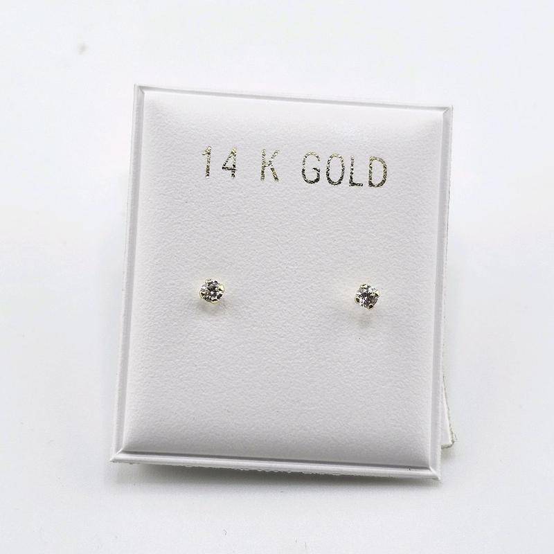 14k Gold Earrings - Simple Design as Displayed in the Image