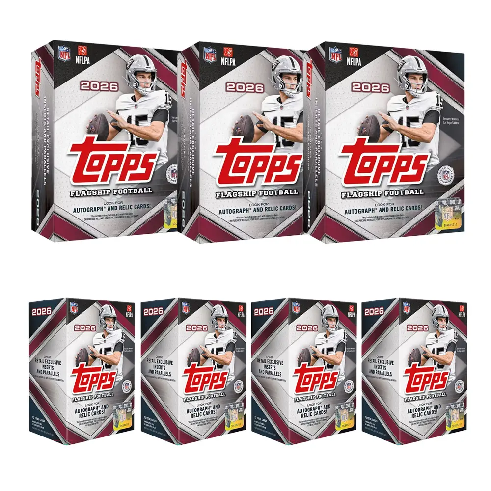 NFL Football Card Break #086 - Pick Your Team - 2026 Topps Flagship Football Megas (x4), 2026 Topps Flagship Football Blasters (x2)