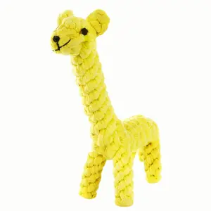 GOCooper Dog Toys Cotton Dental Teaser Rope Chew Teeth Cleaning Toys Giraffe