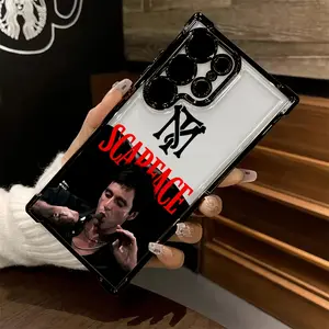 Classic Movie Scarface Phone Case for Samsung Galaxy S25, S24, S23, S22 FE Ultra Plus 4G/5G - Shockproof Transparent Soft Back Cover