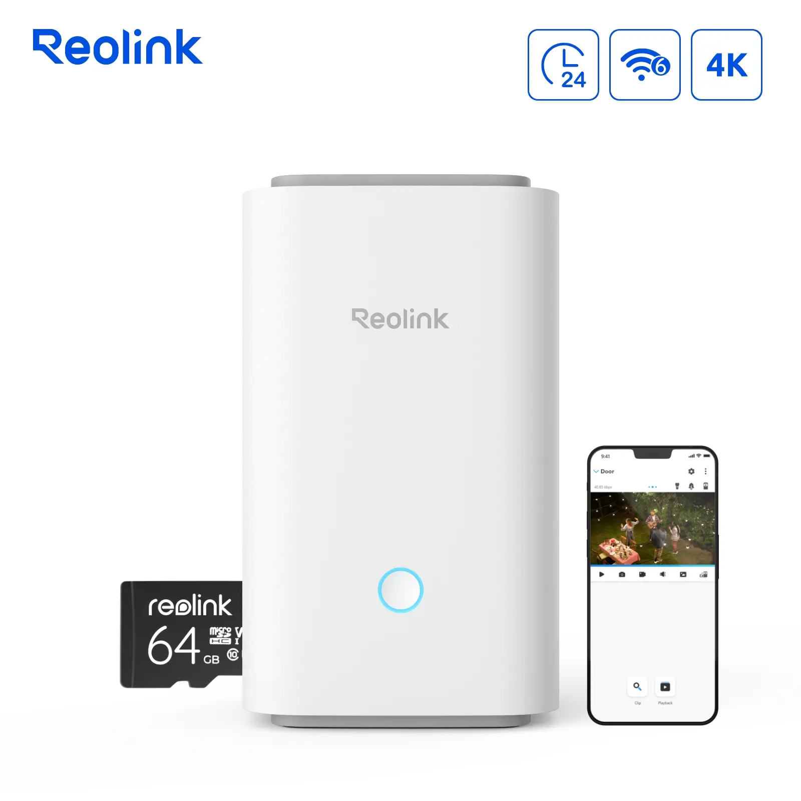 Reolink Home Hub Wi-Fi Security Center, Indoor Wireless Centralized Management Max 8 Cameras Support with 64GB MicroSD Card Local Storage