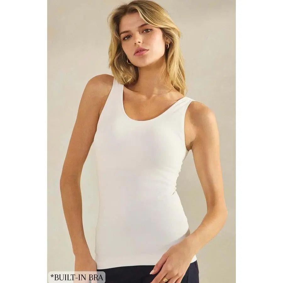 Yelete Reversible Seamless Tank W/Built In Bra