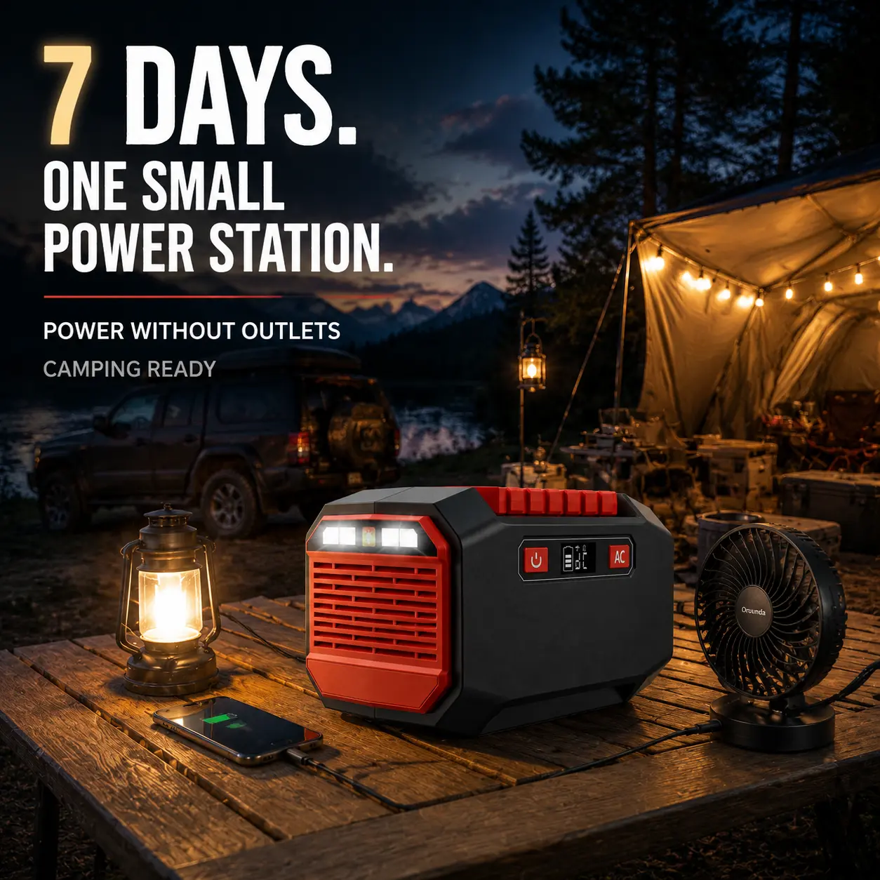 145Wh Solar-Powered Portable Power Station - 200W Output Outdoor Emergency Battery with USB Ports, AC Ports, Solar Charger for Camping, Home Backup, CPAP Machine Cells