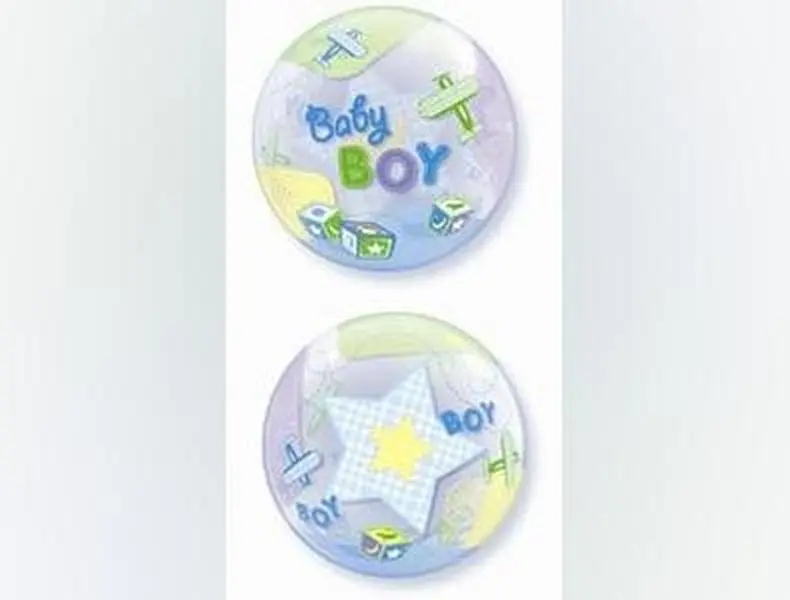 Baby Boy Airplane Plastic Bubble Balloon