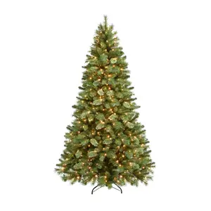 Puleo 7.5' Pre-Lit Teton Pine Artificial Christmas Tree