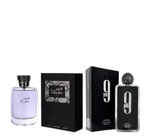 Rasasi & Afnan Perfumes | Hawas + 9PM Bundle | Men's Fragrance | 3.4 oz Per Bottle | Apple - Bergamot | Vanilla - Amber