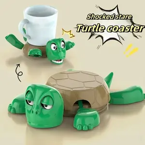 Funny Turtle Cup Mat, Non-Slip Insulating, Essential for Desk Pranks, Trendy Home Decor, Party Decoration, Funny Props, Artistic Design