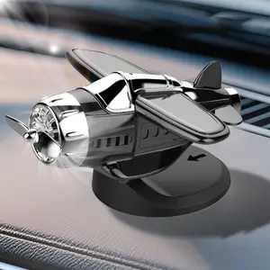 Universal Solar-Powered Car Airplane Decor, Quiet Rotating Propeller Ornament for Driving Fatigue Relief, Fits All Cars, Works in Any Sunny Location