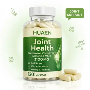 HUAEN Joint Health Supplement 3100MG - Glucosamine Chondroitin MSM & Turmeric - 7-in-1 Formula for Mobility, Flexibility & Pain Relief - Non-GMO, Gluten-Free - 120 Capsules