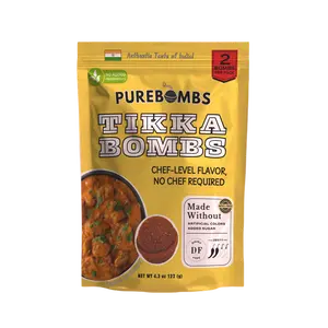 PUREBOMBS Tikka Bombs - Chef-Level Flavor No Chef Required Seasoning Mix MSG Free Gluten Free Made Without Artificial Colors Added Sugar for Quick Authentic Tikka Masala