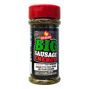 Pit Beast® Big Sausage Energy™ Chicago-Style Pizza Topping and Italian Seasoning - Vegan Sausage Fennel Seasoning