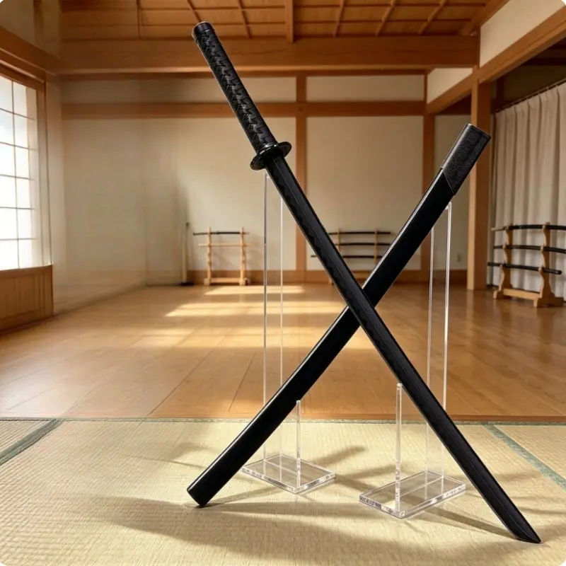 Japanese Samurai Training Sword, Unsharpened Katana Sword, Swordsmanship Practice Longsword, Cool Cosplay Training Prop Gift for Friends Family