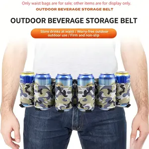 Multifunctional Beer Waist Pack, Portable Beverage Storage Belt for Outdoor Picnic Gathering