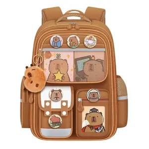 Capybara Children School Bags for Boys Kids Backpack Primary Schoolbag Orthopedic Backpack Waterproof Student Schoolbag Book Bag