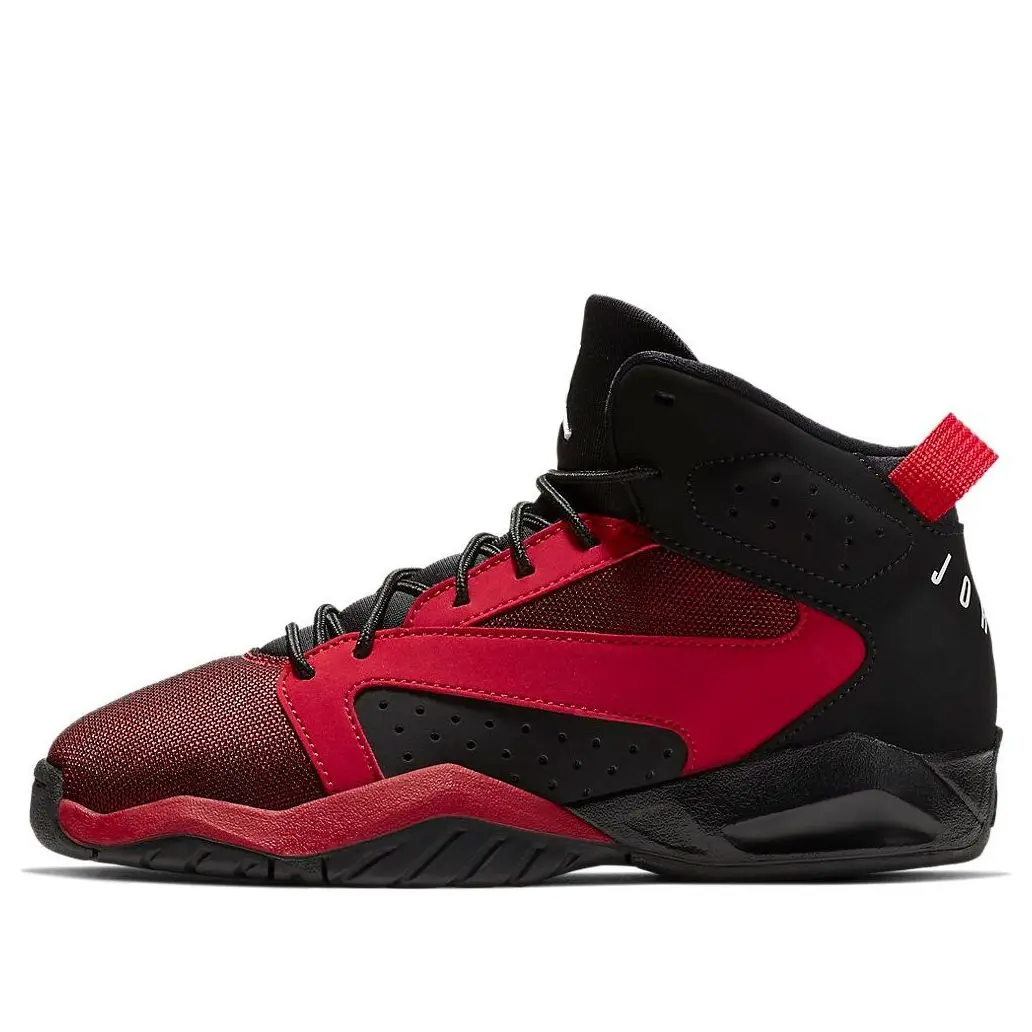 Air Jordan Kids' Lift Off (PS/GS) Bold Color-Block High-Top Casual Trainers, Black & Gym Red with Bold Red Accent, for 6-11Y Casual Wear, Bold Color-Block Style