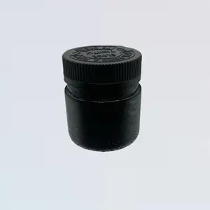 3 x Herb and Spice Jars Glossy Black UV Resistant | Child Resistant Lid with Liner | 53mm - 3oz