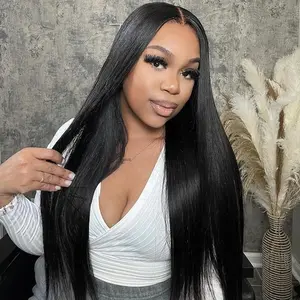 [NEW IN] Hot Star Straight 13x6 HD Lace Front Wigs Human Hair Pre PluckedBleached Knots With Baby Hair Body Wave Frontal Human Hair Wig for Women