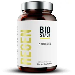 BioStack NAD Regen - 60 Capsules | 30 Days Supply - NAD+ Supplement for Energy & Cognitive Function - Niacinamide, NAD3®, Resveratrol, AstraGin®