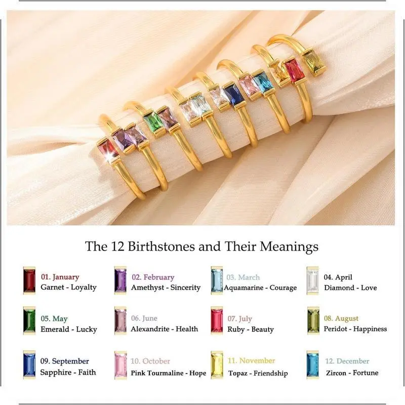 Gold Birthstone Rings for Women Non Tarnish 14K Gold Plated Adjustable Emerald Ring Cubic Zirconia Gemstone Promise Ring for Her Engagement Personalized Waterproof Jewelry Gifts for Birthday Gold Birthstone Rings for Women Non Tarnish 14K Gold Plated Adjustable Emerald Ring Cubic Zirconia Gemstone Promise Ring for Her Engagement Personalized Waterproof Jewelry Gifts for Birthday