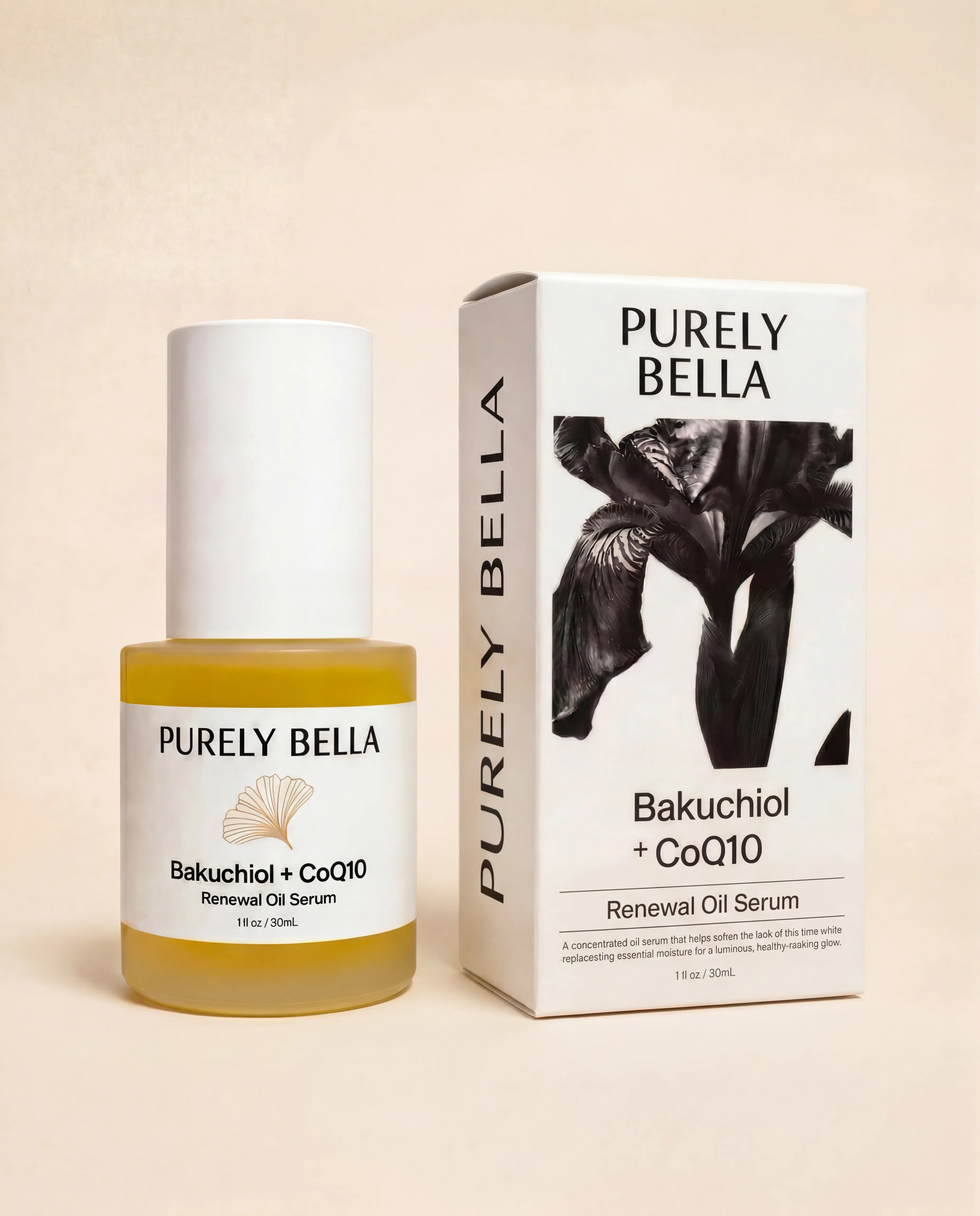 Bakuchiol + CoQ10 Renewal Oil Serum, Smooth Moisturizer with Lavender, Night Cream Cleanser for Skincare