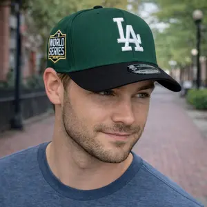 New Era MLB LA Dodgers 9FIFTY Adjustable Snapback – Green & Black, Structured Crown, Unisex Street Style