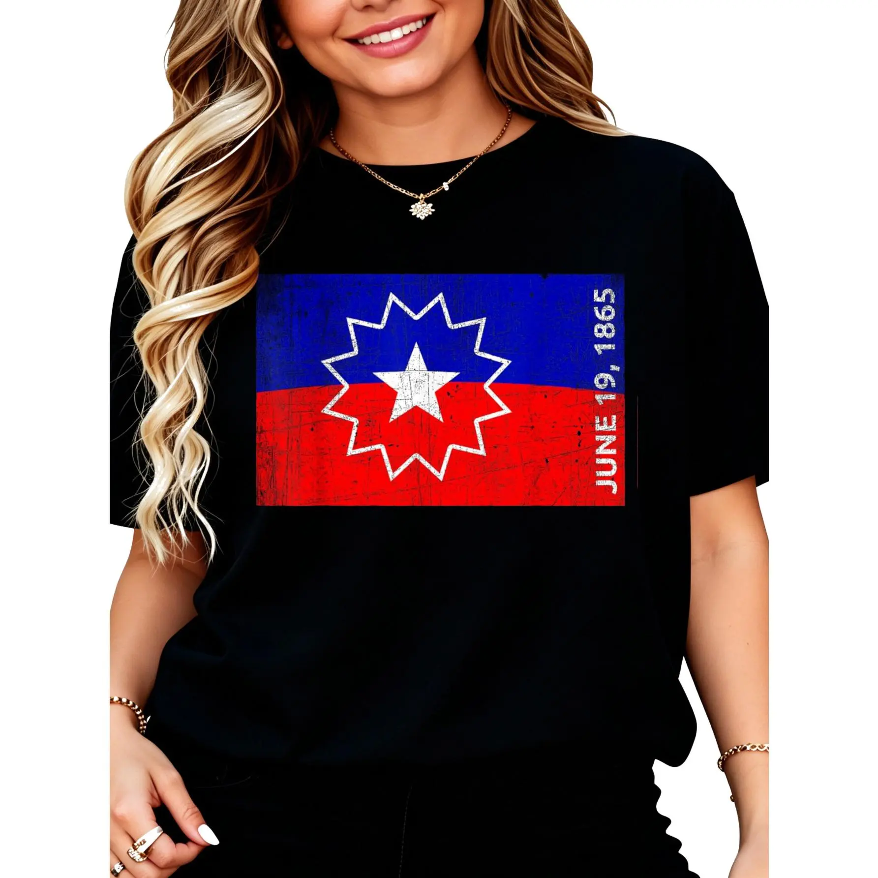 Juneteenth Freedom Day Flag Black History Remembrance T-Shirt Holiday Gift Cotton Clothing