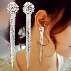Luxurious and exquisite long tassel earrings for brides, beautiful and elegant, a wonderful holiday gift for friends and girls