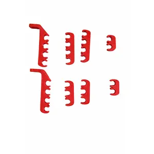 Red Spark Plug Loom Clip-On Wire Separator Ignition Cable Divider Holder Chevy