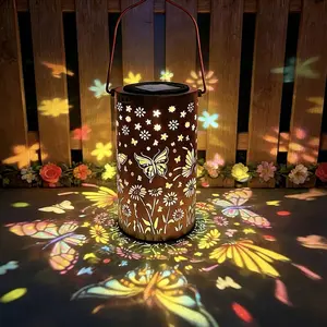 Butterfly Solar Lanterns, Outdoor Waterproof Garden Decor, Gifts for Women Mom Grandma, Hanging Garden Decoration for Yard Patio Backyard Porch