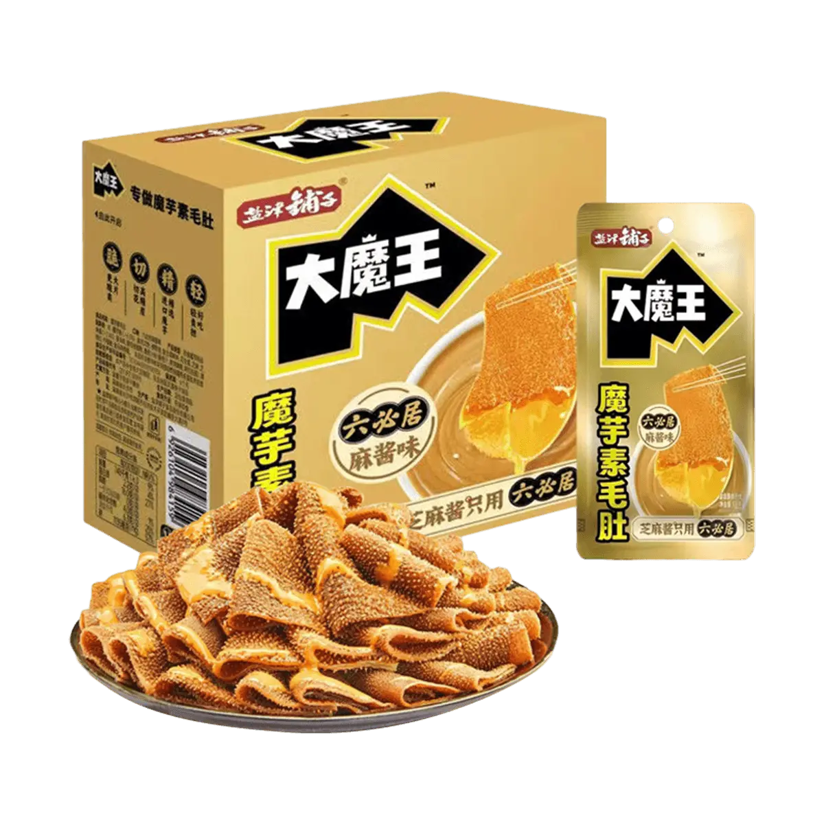 YANJINPUZI Konjac Vegan Beef Tripe Mustard Sauce Flavor 0.63 oz * 20 packs